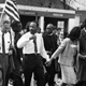 Martin Luther King Jr. (second from left) and his wife, Coretta Scott King, lead a civil rights march from Selma, Ala., to the state capital in Montgomery in March 1965. On the left is diplomat Ralph Bunche.
William Lovelace/Express/Getty Images
